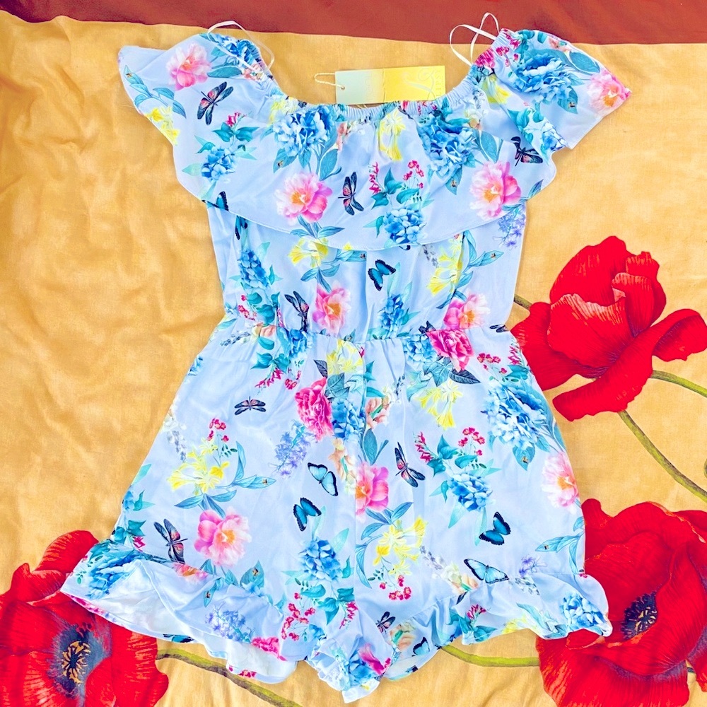 Lipsy Bardot Floral Romper